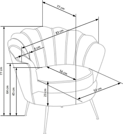 Lounge Chair Jonkoping | size: Width: 81cm, Height: 77cm, Depth: 77cm | color: Gray | image: 9 | variant: 1002684