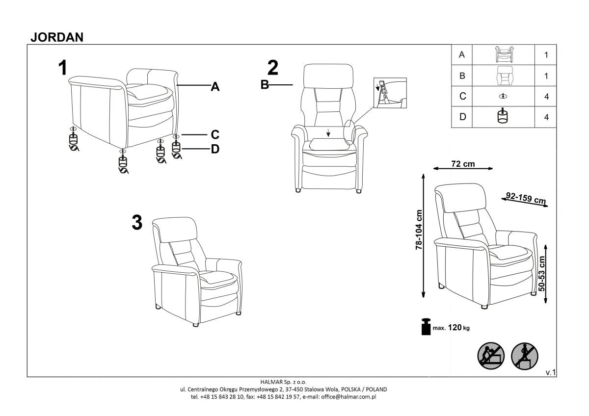 Lounge Chair Jordan | size: Width: 71cm, Height: 106cm, Depth: 85cm | color: Gray | image: 4 | variant: 1004663