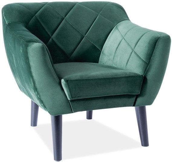 Lounge Chair Karo 1 | size: Width: 78cm, Height: 76cm, Depth: 75cm | color: Green | image: 1 | variant: 1005003