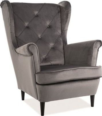 Lounge Chair Lady | size: Width: 75cm, Height: 101cm, Depth: 85cm | color: Gray | image: 1 | variant: 1005014