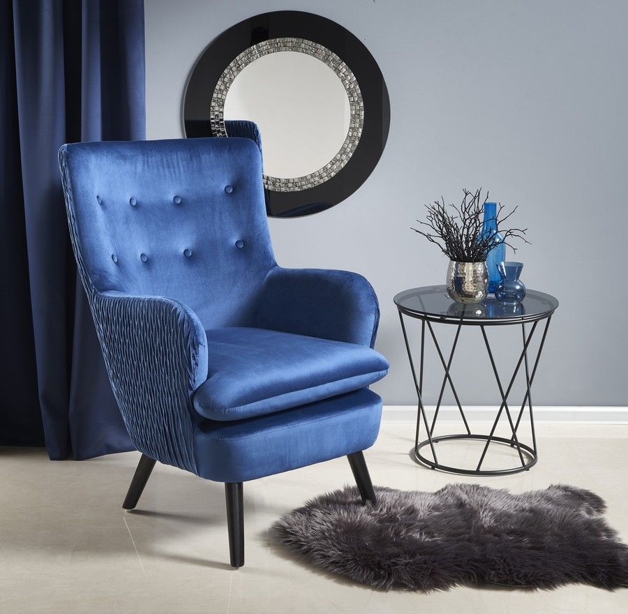 Lounge Chair Lecce | size: Width: 70cm, Height: 100cm, Depth: 78cm | color: Blue | image: 7 | variant: 1002815