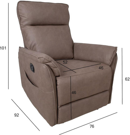 Lounge Chair Lichfield | size: Width: 76cm, Height: 101cm, Depth: 92cm | color: Brown | image: 9 | variant: 1000987