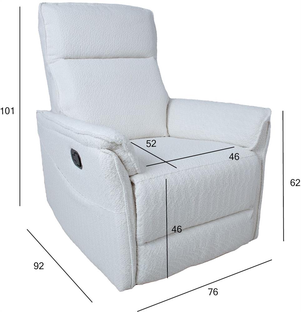 Lounge Chair Lichfield | size: Width: 76cm, Height: 101cm, Depth: 92cm | color: White | image: 9 | variant: 1000988