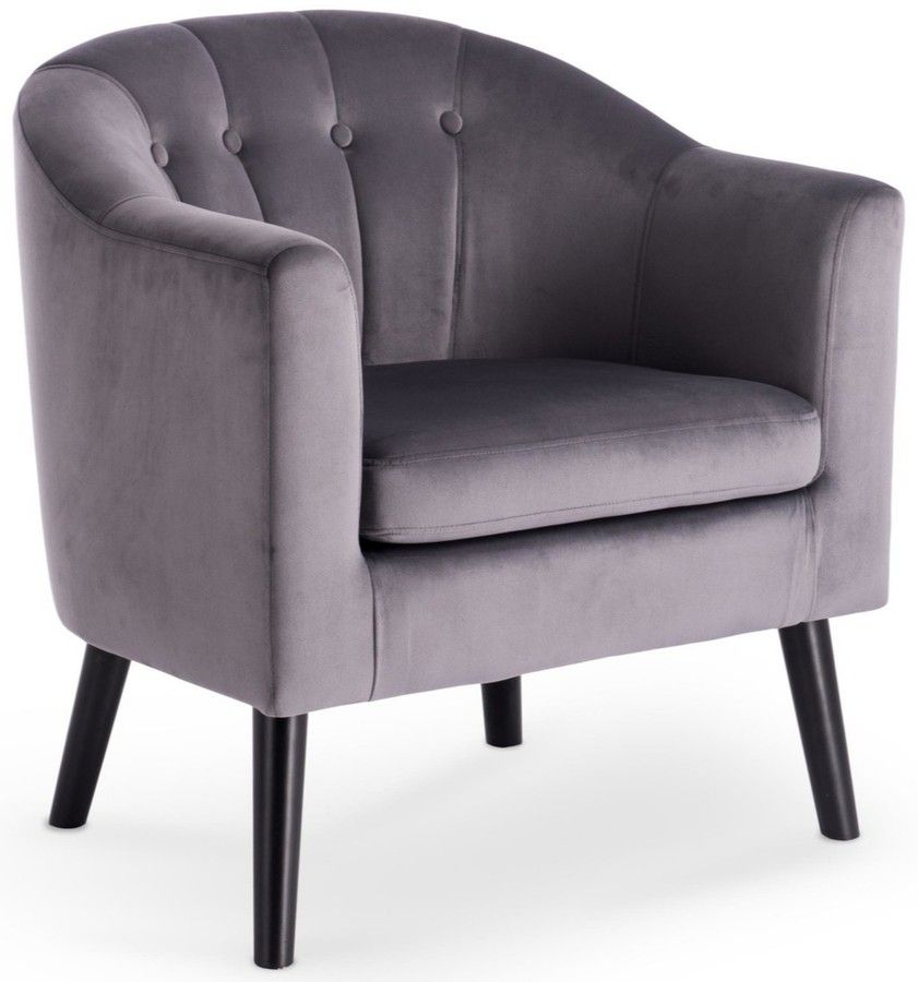 Lounge Chair Livorno | size: Width: 70cm, Height: 75cm, Depth: 64cm | color: Gray | image: 1 | variant: 1002777