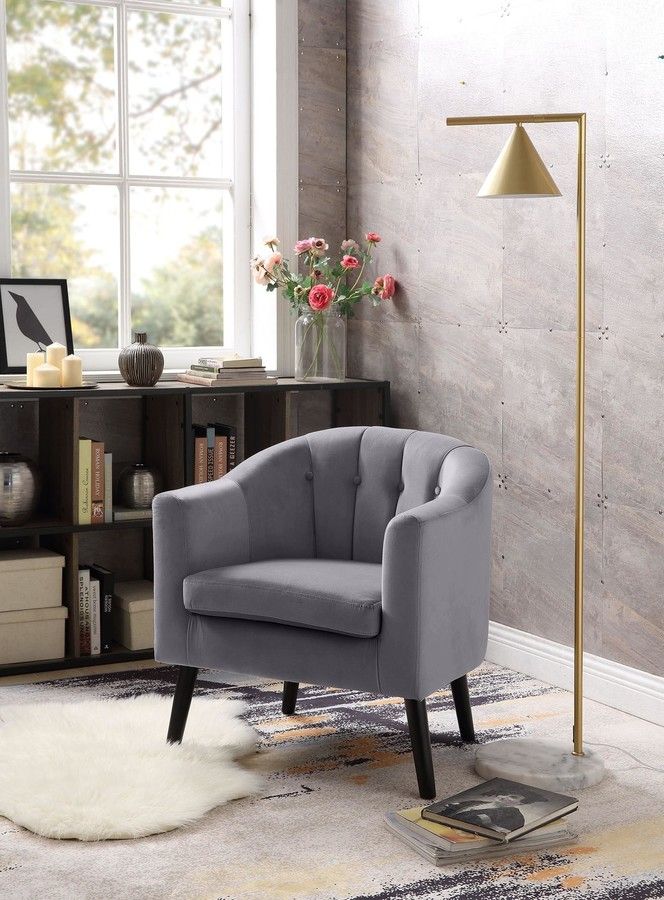 Lounge Chair Livorno | size: Width: 70cm, Height: 75cm, Depth: 64cm | color: Gray | image: 2 | variant: 1002777