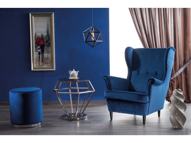 Lounge Chair Lord 1 | size: Width: 72cm, Height: 101cm, Depth: 56cm | color: Blue | image: 3 | variant: 1005025