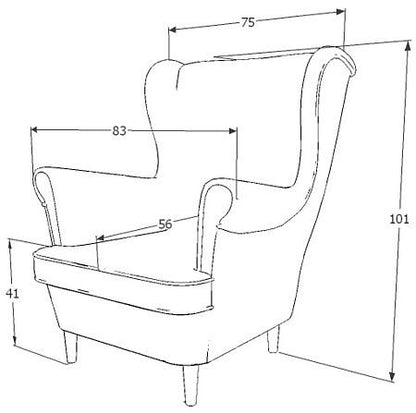 Lounge Chair Lord 1 | size: Width: 72cm, Height: 101cm, Depth: 56cm | color: Blue | image: 3 | variant: 1005026