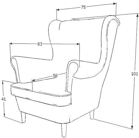 Lounge Chair Lord 1 | size: Width: 72cm, Height: 101cm, Depth: 56cm | color: Yellow | image: 4 | variant: 1005023