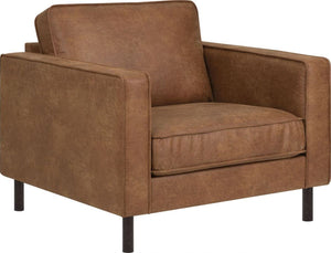 Lounge Chair Lucas | size: Width: 94cm, Height: 79cm, Depth: 90cm | color: Brown | image: 1 | variant: 1012484