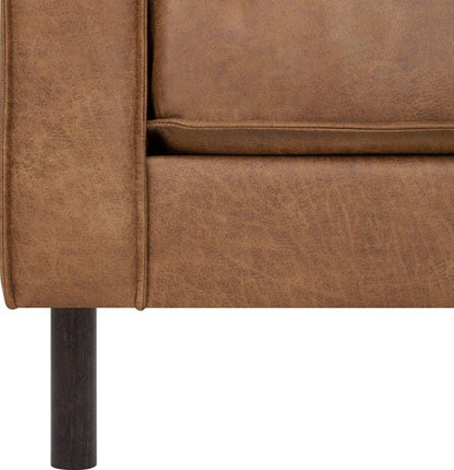Lounge Chair Lucas | size: Width: 94cm, Height: 79cm, Depth: 90cm | color: Brown | image: 4 | variant: 1012484