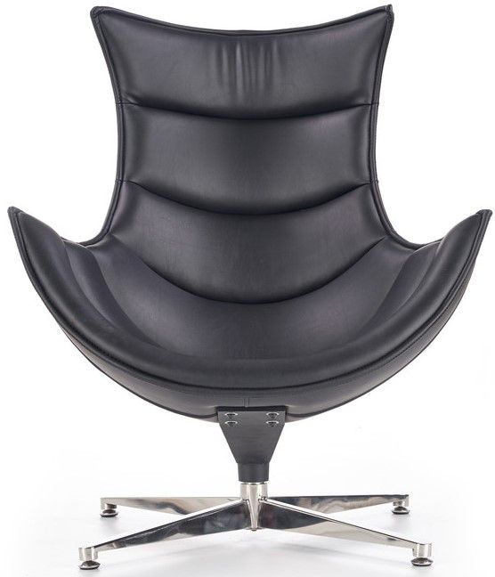 Lounge Chair Luxor | size: Width: 76cm, Height: 96cm, Depth: 84cm | color: Black | image: 4 | variant: 1004668