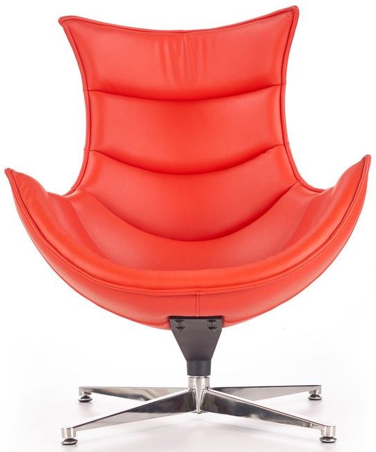 Lounge Chair Luxor | size: Width: 76cm, Height: 96cm, Depth: 84cm | color: Red | image: 4 | variant: 1004669
