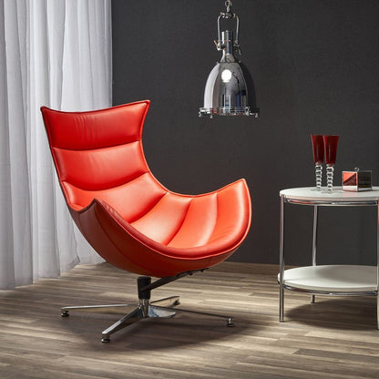 Lounge Chair Luxor | size: Width: 76cm, Height: 96cm, Depth: 84cm | color: Red | image: 6 | variant: 1004669