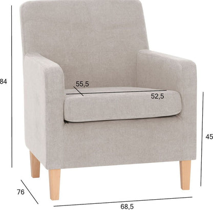 Lounge Chair Matlock | size: Width: 68.5cm, Height: 84cm, Depth: 76cm | color: Beige | image: 6 | variant: 1001026