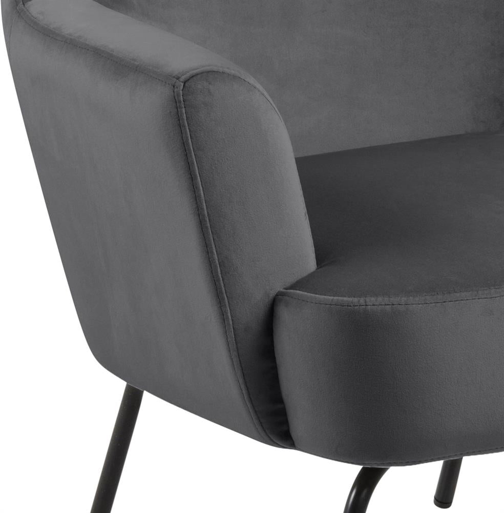 Lounge Chair Melissa | size: Width: 75cm, Height: 83cm, Depth: 75cm | color: Gray | image: 3 | variant: 1004878