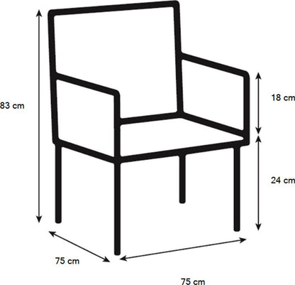 Lounge Chair Melissa | size: Width: 75cm, Height: 83cm, Depth: 75cm | color: Green | image: 5 | variant: 1004877