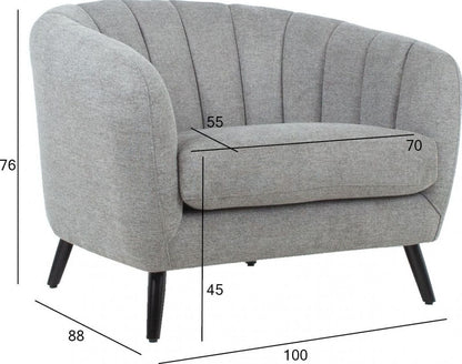 Lounge Chair Melody | size: Width: 100cm, Height: 76cm, Depth: 88cm | color: Gray | image: 10 | variant: 1004880