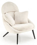 Lounge Chair Merry | size: Width: 80cm, Height: 95cm, Depth: 90cm | color: Beige/Black | image: 1 | variant: 1004690