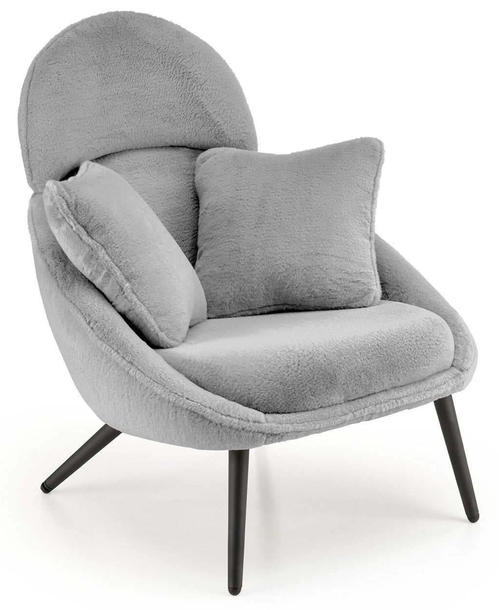 Lounge Chair Merry | size: Width: 80cm, Height: 95cm, Depth: 90cm | color: Black/Grey | image: 1 | variant: 1004691
