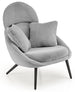 Lounge Chair Merry | size: Width: 80cm, Height: 95cm, Depth: 90cm | color: Black/Grey | image: 1 | variant: 1004691