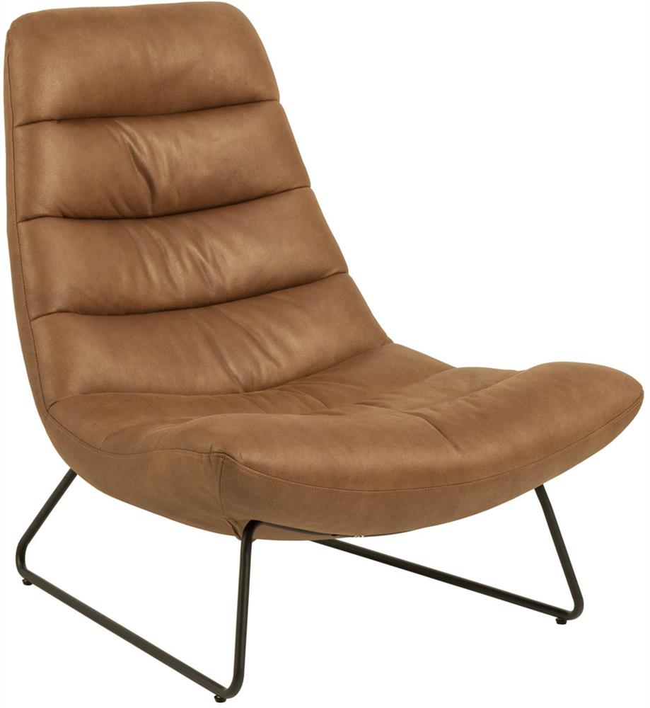 Lounge Chair Milford | size: Width: 82.5cm, Height: 97cm, Depth: 93cm | color: Brown | image: 1 | variant: 1004891