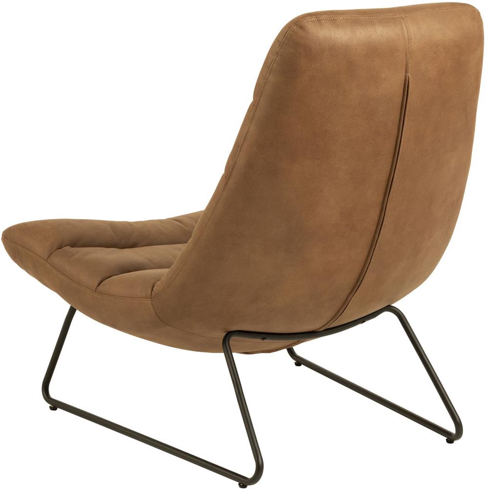 Lounge Chair Milford | size: Width: 82.5cm, Height: 97cm, Depth: 93cm | color: Brown | image: 3 | variant: 1004891
