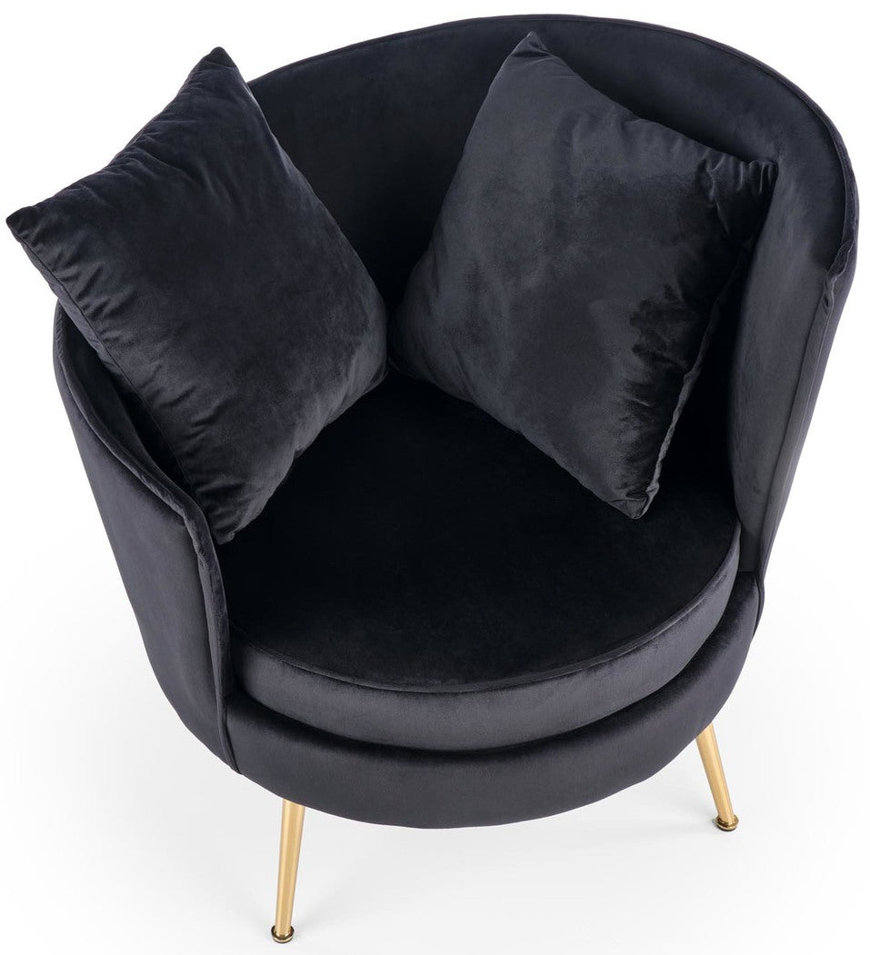 Lounge Chair Montreuil | size: Width: 90cm, Height: 87cm, Depth: 90cm | color: Black | image: 2 | variant: 1002674