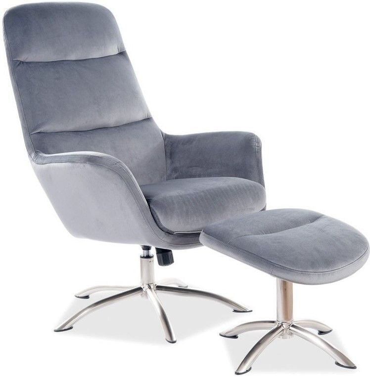Lounge Chair Nixon | size: Width: 68cm, Height: 110cm, Depth: 73cm | color: Gray | image: 1 | variant: 1005041
