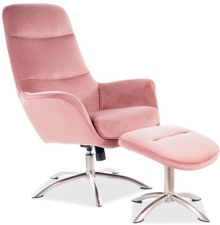 Lounge Chair Nixon | size: Width: 68cm, Height: 110cm, Depth: 73cm | color: Pink | image: 1 | variant: 1005040