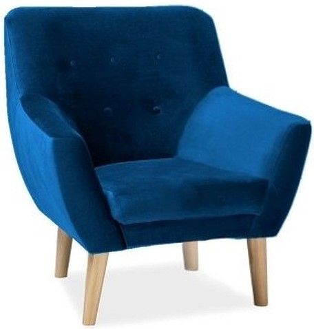 Lounge Chair Nordic 1 | size: Width: 76cm, Height: 90cm, Depth: 75cm | color: Blue | image: 1 | variant: 1005043