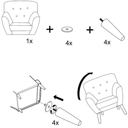 Lounge Chair Nordic 1 | size: Width: 76cm, Height: 90cm, Depth: 75cm | color: Gray | image: 4 | variant: 1005044