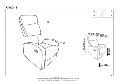 Lounge Chair Oslo 1S | size: Width: 75cm, Height: 100cm, Depth: 95cm | color: Beige | image: 9 | variant: 1005703