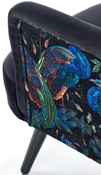 Lounge Chair Pagoni | size: Width: 67cm, Height: 95cm, Depth: 82cm | color: Multicolor/Black | image: 6 | variant: 1004698