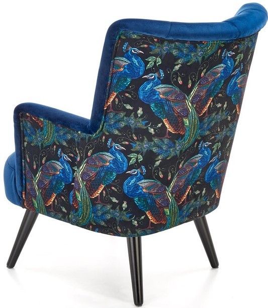 Lounge Chair Pagoni | size: Width: 67cm, Height: 95cm, Depth: 82cm | color: Multicolor/Blue | image: 3 | variant: 1004699