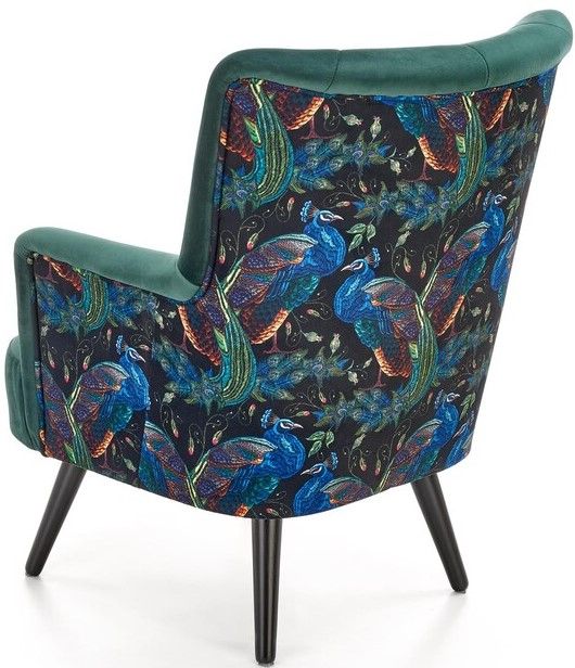Lounge Chair Pagoni | size: Width: 67cm, Height: 95cm, Depth: 82cm | color: Multicolor/Green | image: 3 | variant: 1004700