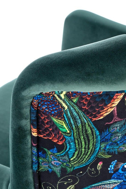 Lounge Chair Pagoni | size: Width: 67cm, Height: 95cm, Depth: 82cm | color: Multicolor/Green | image: 6 | variant: 1004700