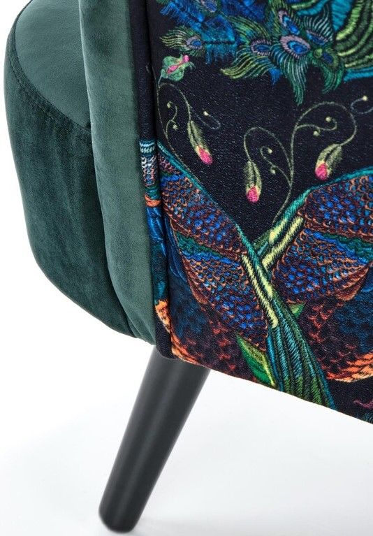 Lounge Chair Pagoni | size: Width: 67cm, Height: 95cm, Depth: 82cm | color: Multicolor/Green | image: 7 | variant: 1004700