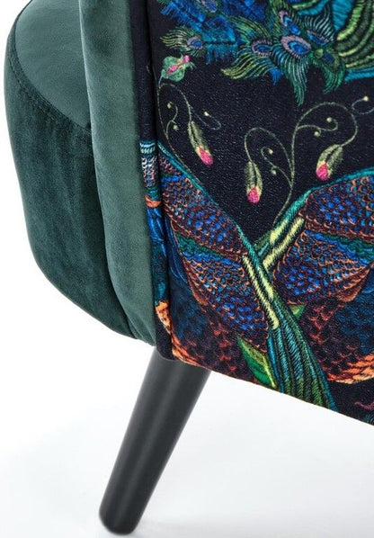Lounge Chair Pagoni | size: Width: 67cm, Height: 95cm, Depth: 82cm | color: Multicolor/Green | image: 7 | variant: 1004700