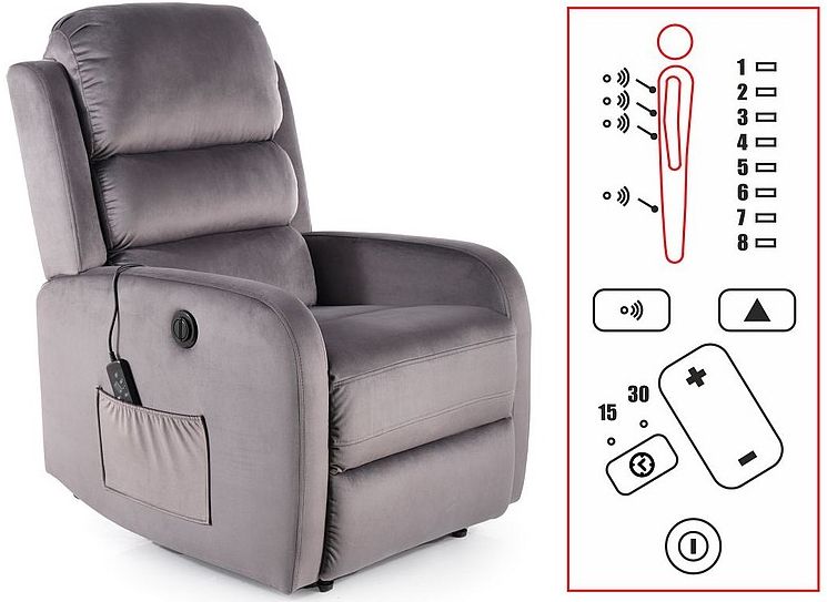 Lounge Chair Pegaz | size: Width: 64cm, Height: 102cm, Depth: 88cm | color: Gray | image: 5 | variant: 1005054