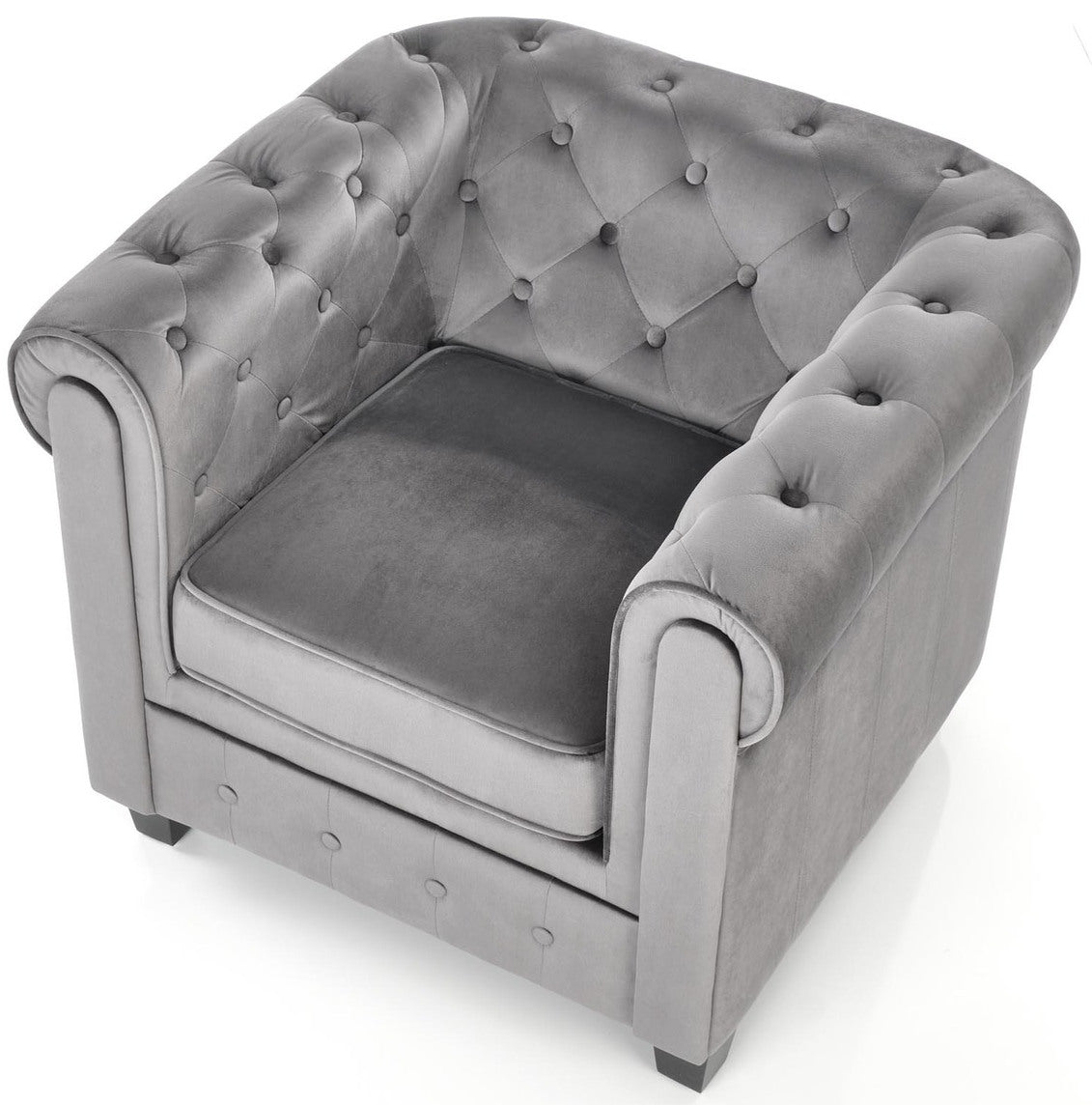 Lounge Chair Perugia | size: Width: 62cm, Height: 73cm, Depth: 75cm | color: Gray | image: 5 | variant: 1002748