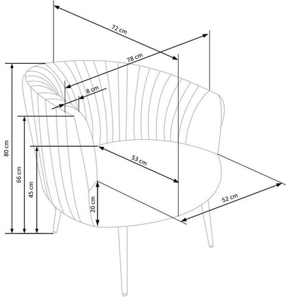 Lounge Chair Pisa | size: Width: 78cm, Height: 80cm, Depth: 72cm | color: Red | image: 8 | variant: 1002734