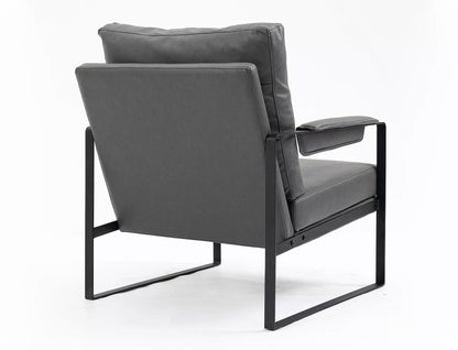 Lounge Chair Plymouth | size: Width: 70cm, Height: 80cm, Depth: 78cm | color: Gray | image: 3 | variant: 1004044