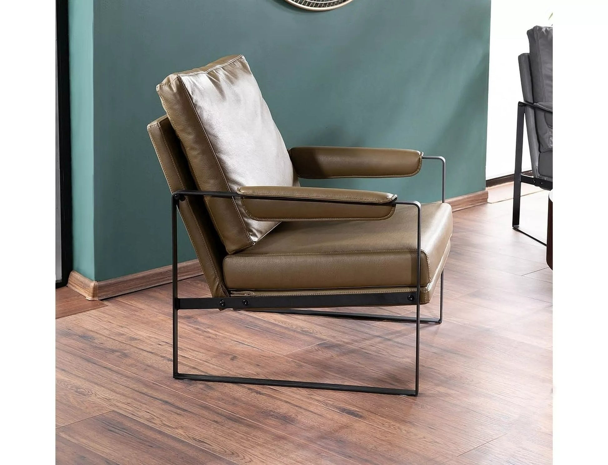Lounge Chair Plymouth | size: Width: 70cm, Height: 80cm, Depth: 78cm | color: Olive | image: 4 | variant: 1004043