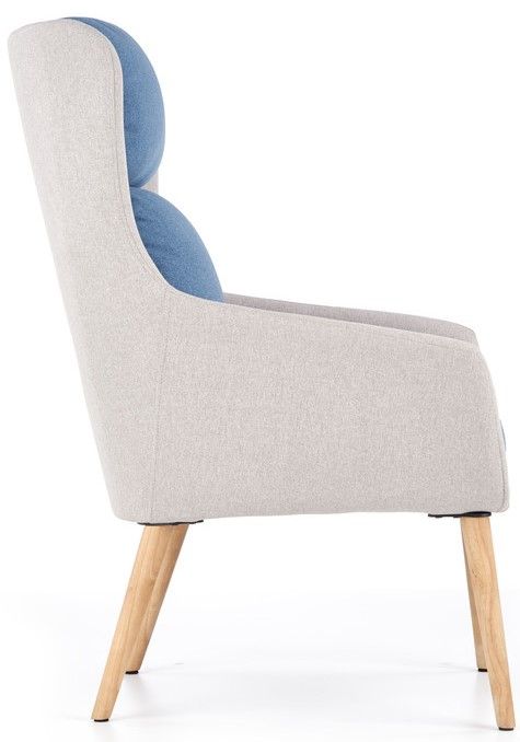 Lounge Chair Purio | size: Width: 67cm, Height: 103cm, Depth: 75cm | color: Grey/Blue | image: 5 | variant: 1004706