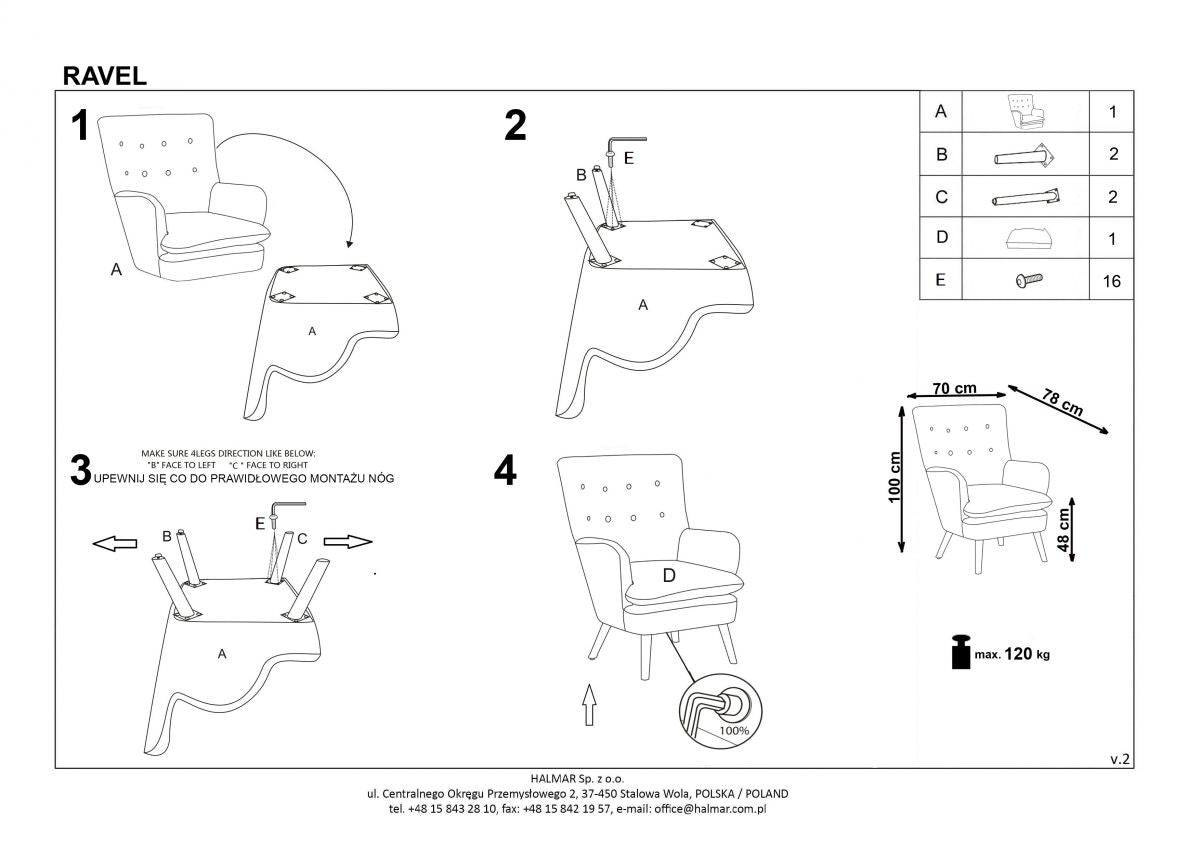 Lounge Chair Ravel | size: Width: 70cm, Height: 100cm, Depth: 78cm | color: Blue | image: 9 | variant: 1004710