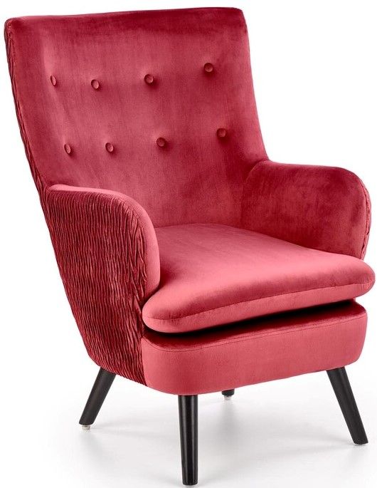 Lounge Chair Ravel | size: Width: 70cm, Height: 100cm, Depth: 78cm | color: Red | image: 1 | variant: 1004712