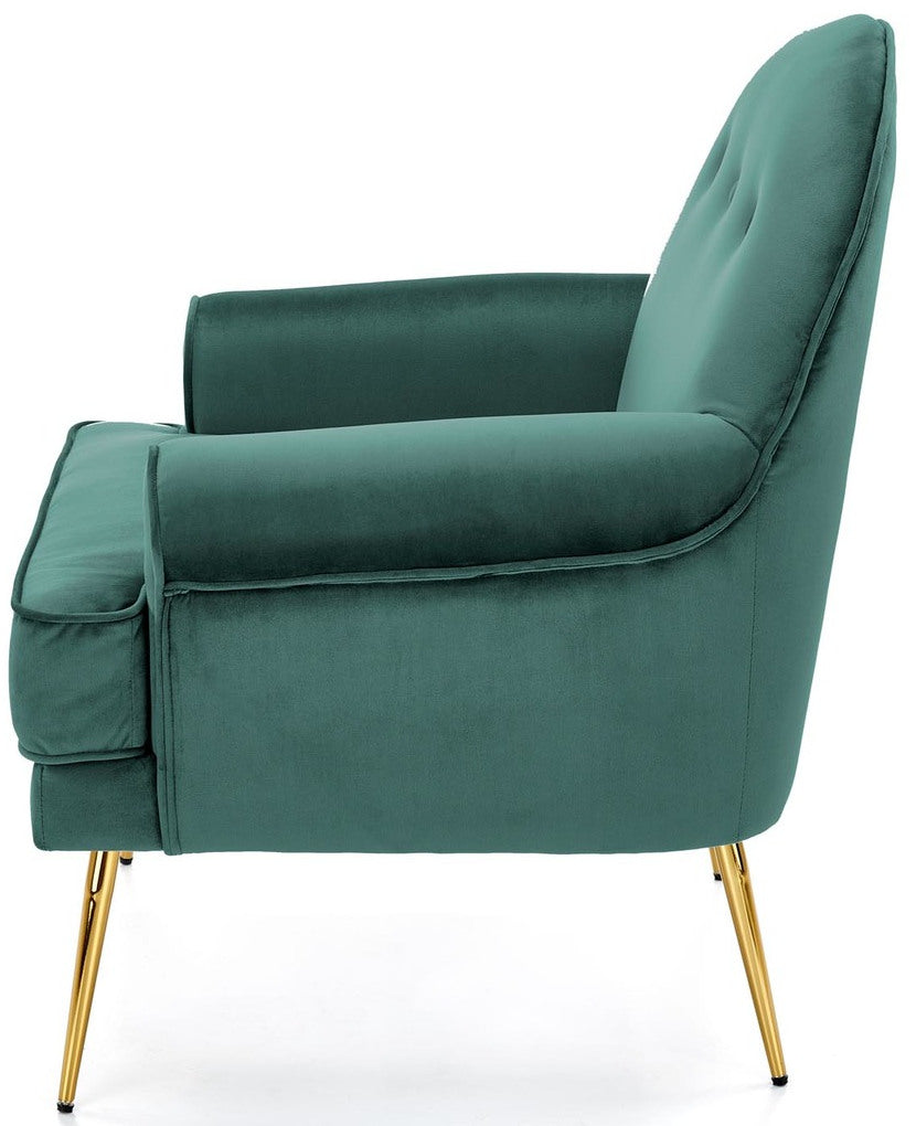 Lounge Chair Santi | size: Width: 74cm, Height: 88cm, Depth: 74cm | color: Green | image: 3 | variant: 1004719