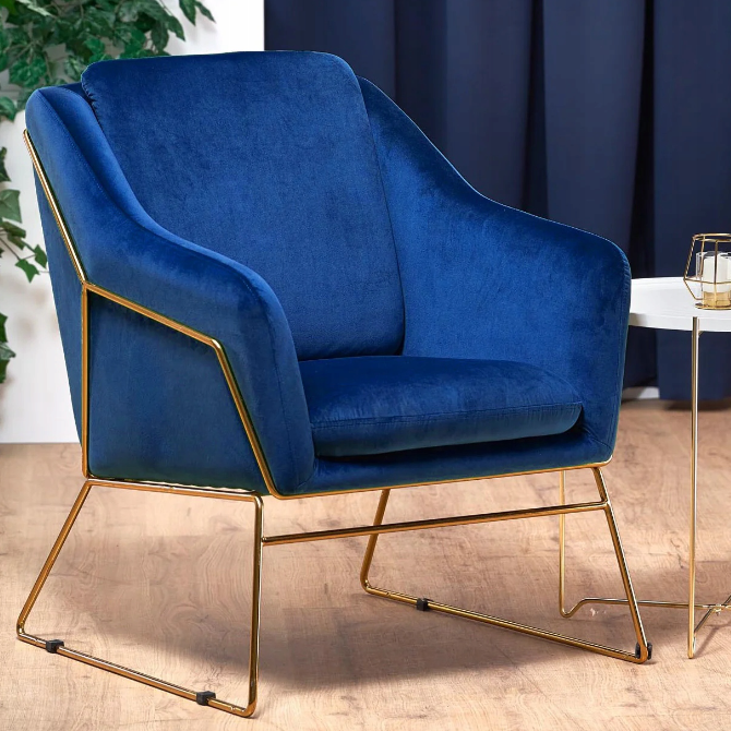 Lounge Chair Soft 3 | size: Width: 69cm, Height: 81cm, Depth: 76cm | color: Blue | image: 5 | variant: 1004726