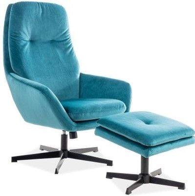 Lounge Chair Stoke | size: Width: 75cm, Height: 108cm, Depth: 82cm | color: Blue | image: 1 | variant: 1004046