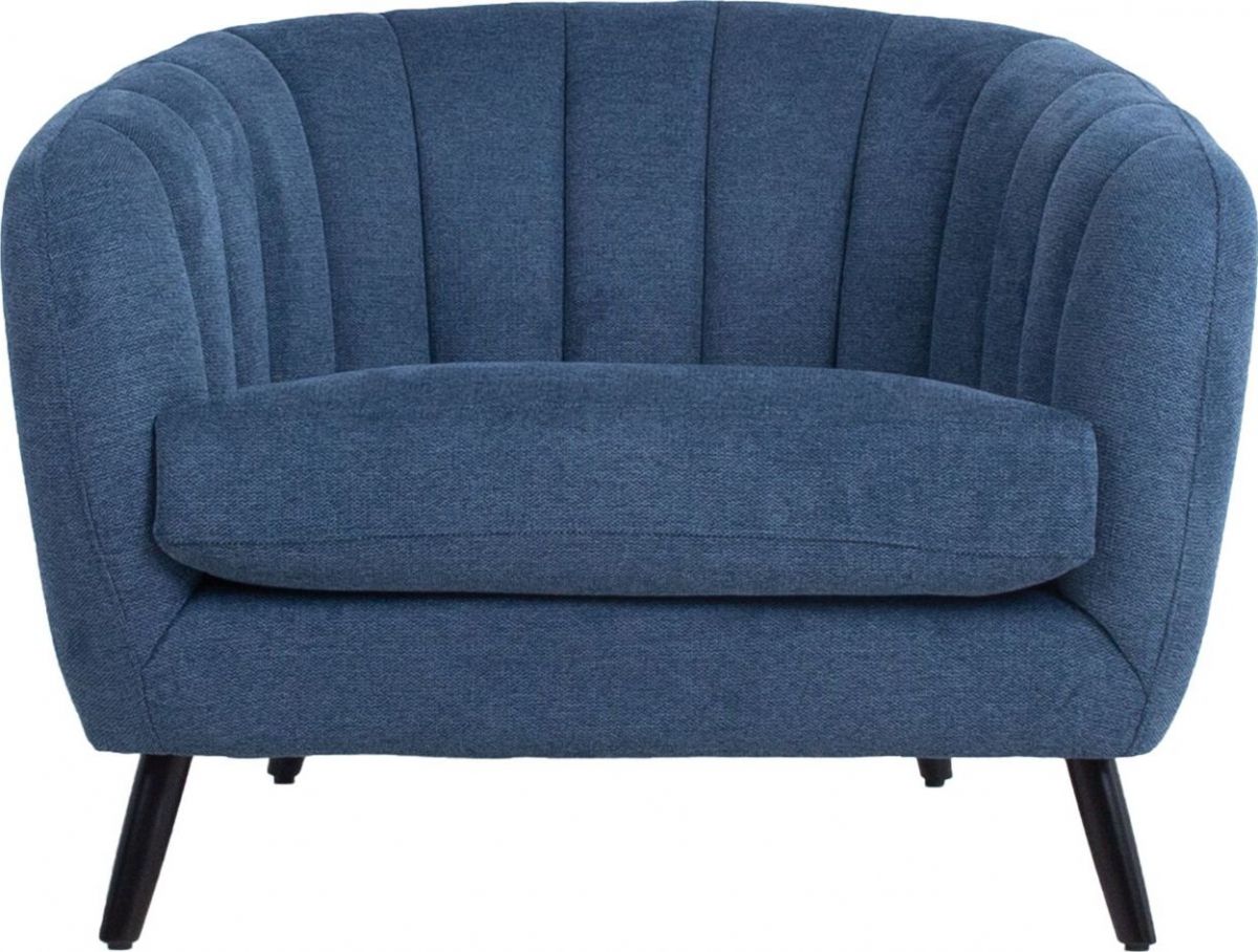 Lounge Chair Stratford | size: Width: 100cm, Height: 76cm, Depth: 88cm | color: Blue | image: 2 | variant: 1001051